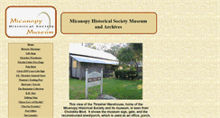 Desktop Screenshot of micanopyhistoricalsociety.com